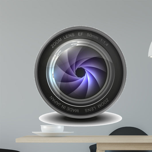 Camera photo lens with shutter. 