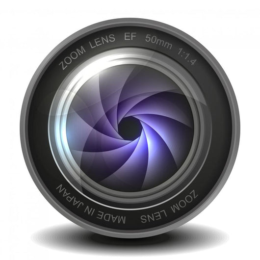 Camera photo lens with shutter. 