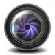 Camera photo lens with shutter. 