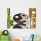 Zen Composition Buddha Yin Yang Bamboo Wall Mural