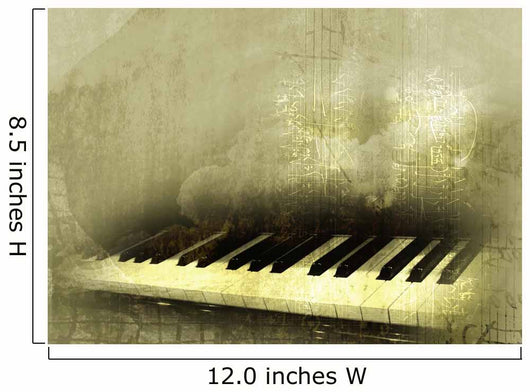 piano in grunge background Wall Mural