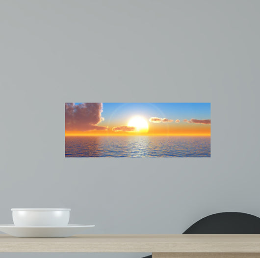 Beautiful sea and sky at sunset - digital artwork 