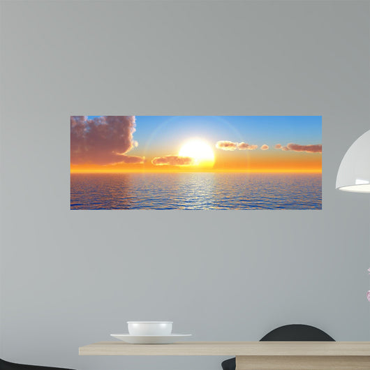Beautiful sea and sky at sunset - digital artwork 
