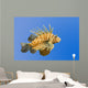 Lionfish on Blue Background Wall Mural