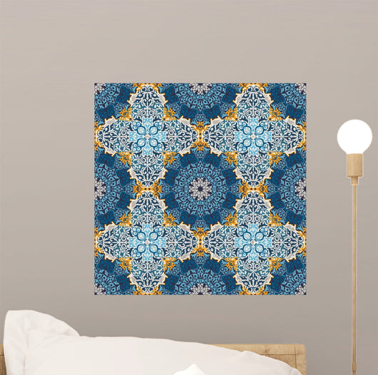 Seamless Pattern in Mosaic Ethnic Style. 