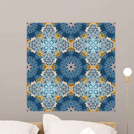 Seamless Pattern in Mosaic Ethnic Style. 