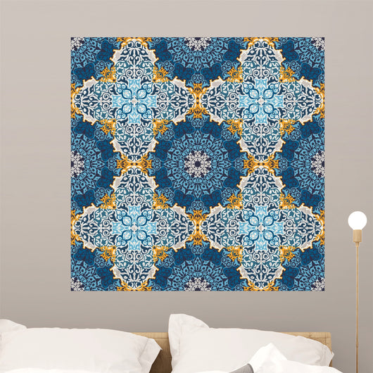 Seamless Pattern in Mosaic Ethnic Style. 