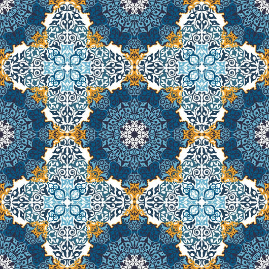 Seamless Pattern in Mosaic Ethnic Style. 