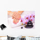 Manicure with Pink Orchid Wall Decal