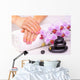 Manicure with Pink Orchid Wall Decal