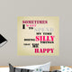 An inspirational motivating quote about happiness Wall Mural