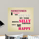An inspirational motivating quote about happiness Wall Mural