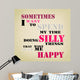An inspirational motivating quote about happiness Wall Mural