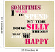 An inspirational motivating quote about happiness Wall Mural