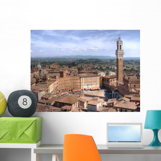 Piazza Del Campo Hdr Wall Decal