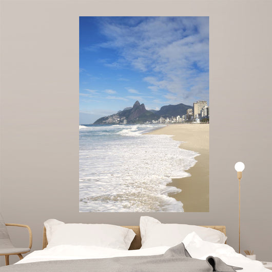 Rio de Janeiro Ipanema Beach Two Brothers Mountain Brazil 
