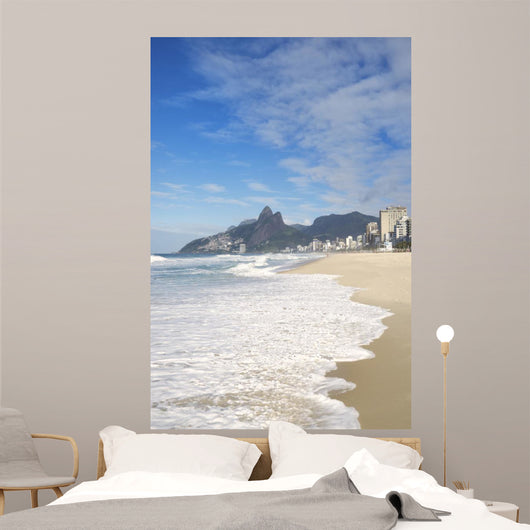 Rio de Janeiro Ipanema Beach Two Brothers Mountain Brazil 