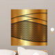 Vector metallic gold cell decorative background 
