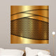 Vector metallic gold cell decorative background 