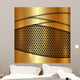 Vector metallic gold cell decorative background 