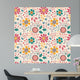 Seamless Floral Pattern Wall Decal Design 7