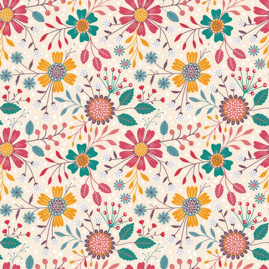Seamless Floral Pattern Wall Decal Design 7