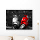 This is two motorcycles in the city. Wall Mural