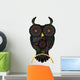 Black Mandala Owl Wall Decal