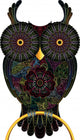 Black Mandala Owl Wall Decal