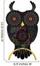 Black Mandala Owl Wall Decal