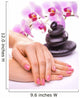 Beautiful Manicure with Pink Orchid on the White Wall Mural