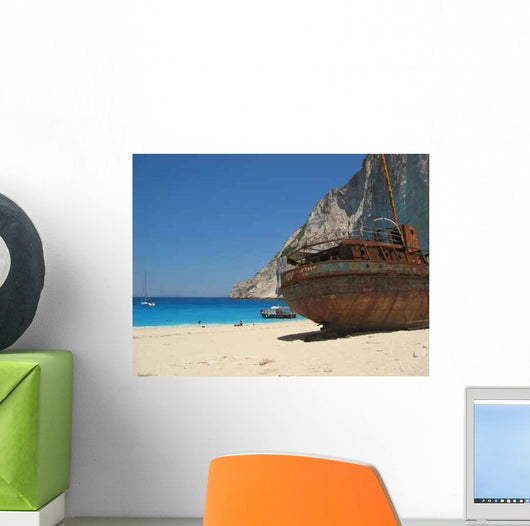 Famous Shipwreck Zakynthos Greece Wall Decal