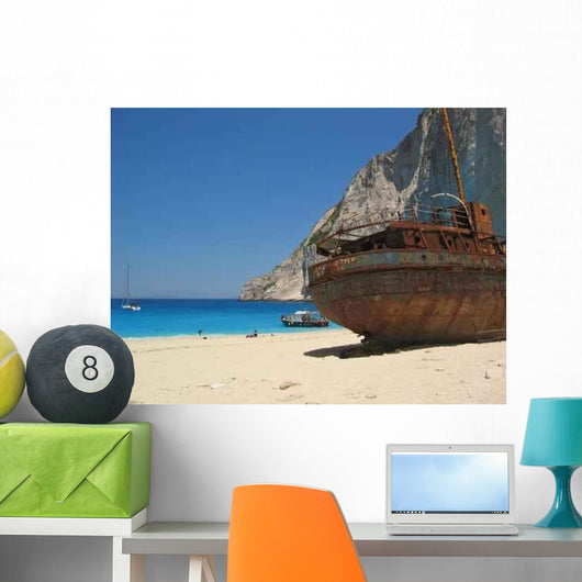 Famous Shipwreck Zakynthos Greece Wall Decal