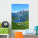 Nice View to the Atlantic ocean, Geiranger fjord Wall Mural