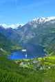 Nice View to the Atlantic ocean, Geiranger fjord Wall Mural