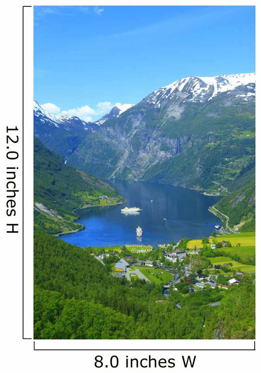 Nice View to the Atlantic ocean, Geiranger fjord Wall Mural
