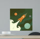 Launch of space rocket. Vector illustration. 