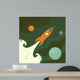 Launch of space rocket. Vector illustration. 