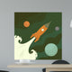 Launch of space rocket. Vector illustration. 