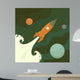 Launch of space rocket. Vector illustration. 