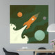 Launch of space rocket. Vector illustration. 