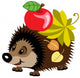 cartoon hedgehog Wall Decal