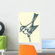 Vector drawing of a series of sketches "Birds". Tit Wall Decal
