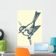 Vector drawing of a series of sketches "Birds". Tit Wall Decal