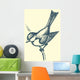 Vector drawing of a series of sketches "Birds". Tit Wall Decal