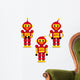 collection robots in action - vector illustration Wall Decal