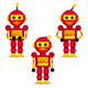 collection robots in action - vector illustration Wall Decal