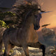 Grulla Buck Unicorn Wall Mural