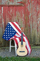 guitar with American flag 