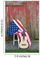 guitar with American flag 
